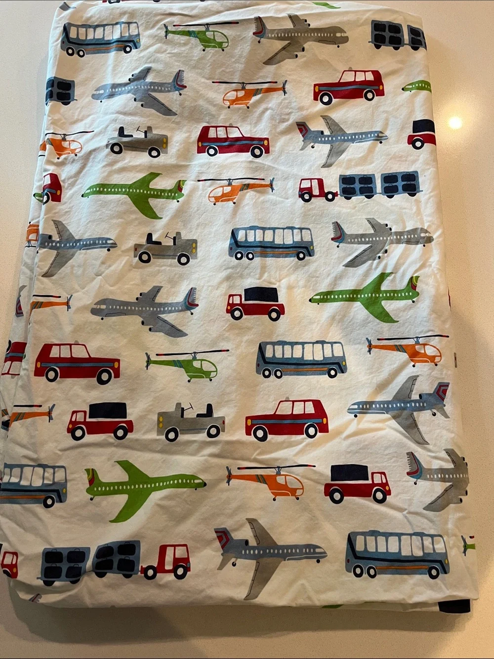 Pottery Barn Kids Transportation Twin Flat Sheet